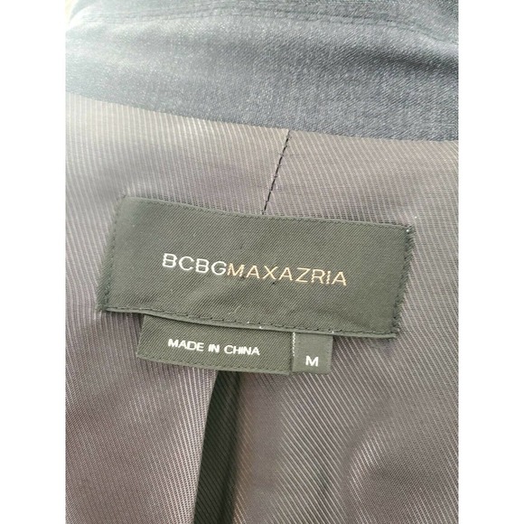 BCBGMAXAZRIA Women Solid Gray Wool Two Buttons Blazer & Pant 2 Piece Suit Size M - Picture 8 of 15